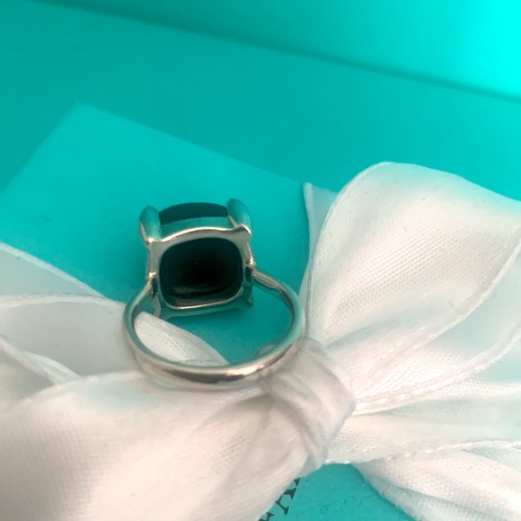 Tiffany & Co Large Sugar Stack Ring Black Onyx Paloma Picasso Stone  12mm size 5 - Picture 3 of 14